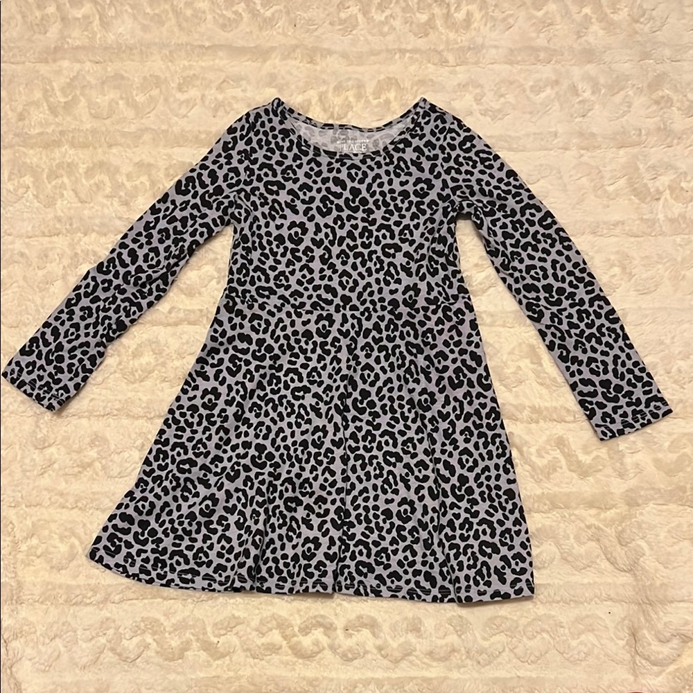 The Children's Place Black and White A-Line Casual Dress 4T